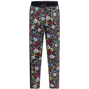 Colourful sports shorts featuring various playful patterns and a drawstring waistband, designed for comfort.