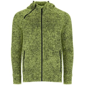 A vibrant green Everest Sweat Jacket with a zippered front and hood. It features two side pockets and black detailing.