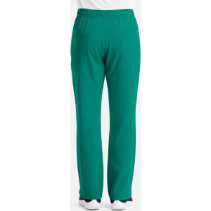 A pair of men's cargo pants in vibrant teal, featuring a relaxed fit and multiple back pockets.