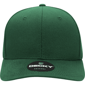A green, structured 6-panel mid-profile cap with a logo on the front.