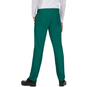 Teal pants with a comfortable waistband and back pockets, featuring a solid design and no visible branding.