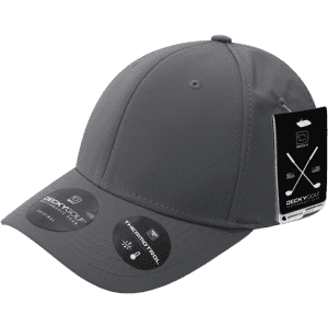 A grey cap from the "Sleek H2O L/C Cap" collection featuring branding and tags.