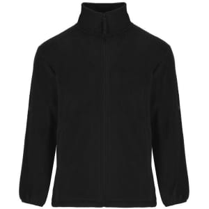 A black Artic Fleece Jacket with a high collar and full zip, featuring long sleeves and a simple design.