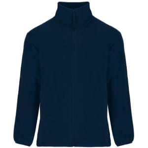 A navy Artic Fleece Jacket with a high collar and zip-up front, featuring long sleeves and a simple design.