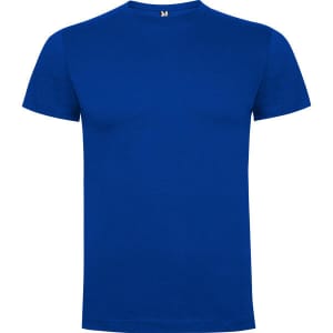 A blue Dogo Premium T-Shirt with a crew neck and short sleeves, featuring a logo on the label.