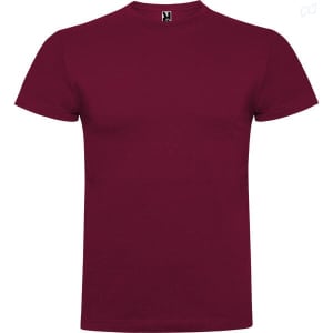 A maroon Braco T-Shirt featuring a crew neck design and a logo on the label.
