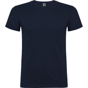 A navy blue Beagle T-Shirt with a crew neckline and short sleeves, featuring a logo on the label.
