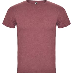 A maroon Fox T-Shirt with a classic crew neck design and a logo at the neckline.