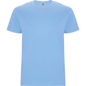 A light blue Stafford T-shirt with a round neck and short sleeves. The shirt features a small branding logo.