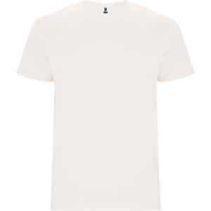 A plain white Stafford T-shirt featuring a crew neck and short sleeves, with a small logo at the neck.