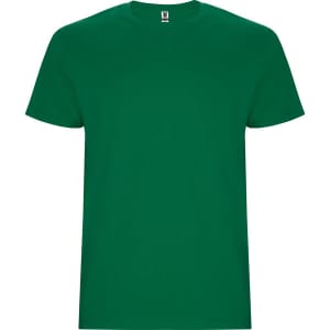 A green Stafford T-Shirt with a classic crew neck design and a logo on the label.