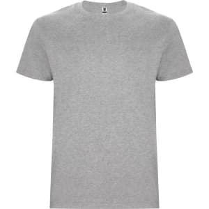 A grey Stafford T-Shirt featuring a classic crew neck design and short sleeves. It has a logo on the neckline.