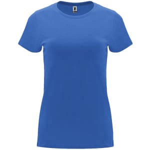 A blue Capri T-Shirt with a classic fit and a round neckline. It features a small logo on the label.