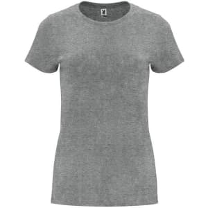 A grey Capri T-Shirt with a crew neck and short sleeves, featuring a logo on the label.