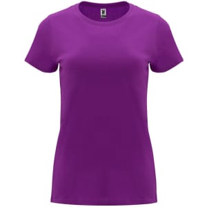 A purple Capri T-Shirt with a round neckline and short sleeves. The shirt features branding inside the collar.