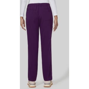 A pair of purple pants featuring a relaxed fit and pocket details on the back. Suitable for everyday wear.