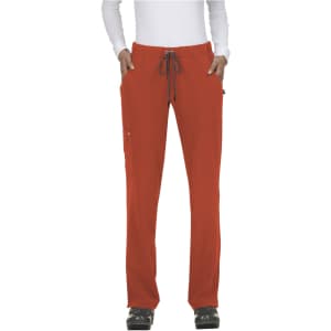 Everyday Hero Pant in a vibrant red shade, featuring an elastic waistband, side pockets, and a logo.