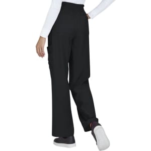 Ayla Pant in black, featuring a relaxed fit with side pockets, worn by a model. Contains a logo.
