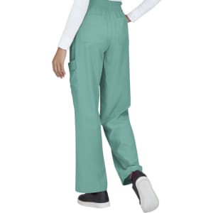 Ayla Pant in a light teal colour, featuring a relaxed fit with pockets and an elasticised waistband.