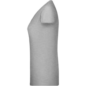 A grey Ladies-T shirt with a classic fit and short sleeves, featuring a logo.