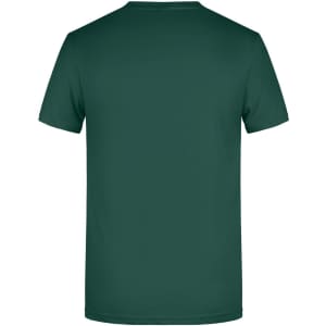 A dark green men's basic T-shirt with a plain back design. The shirt features a logo or branding.