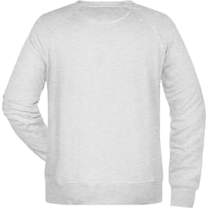 A grey men's sweatshirt featuring a simple design and a logo on the back. The fabric appears soft and comfortable.