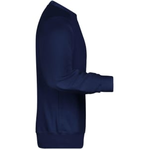 A navy blue men's sweatshirt with a crew neckline and long sleeves. The design features a simple silhouette and has a logo.