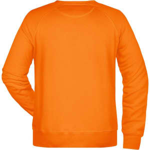 An orange jumper with long sleeves and a crew neckline, featuring a plain back view.