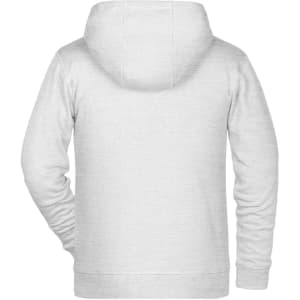 A grey children's zip hoodie with a spacious hood and a relaxed fit. The back features no text or logos.