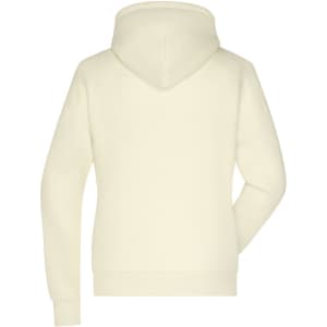 A cream-coloured ladies lounge hoodie with a hood, featuring a simple design and no visible branding.