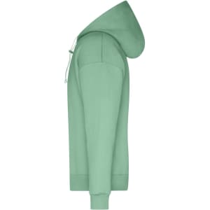 A mint green men's lounge hoodie with a hood and a white drawstring, featuring a logo.