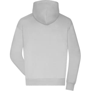 A grey men's lounge hoodie with a hood, displayed from the back. The hoodie features long sleeves and a simple design.