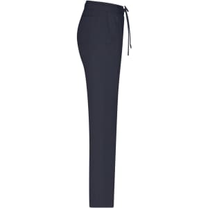 Navy ladies lounge pants with a drawstring waistband and side pockets. The design is simple and streamlined.