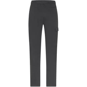 Dark grey men's lounge pants featuring a side pocket and a clean, streamlined design.