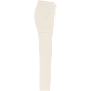 Light beige men's lounge pants with a drawstring waist and side pockets, featuring a simple design.