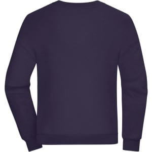 A navy oversized sweatshirt with a simple design and no visible branding.