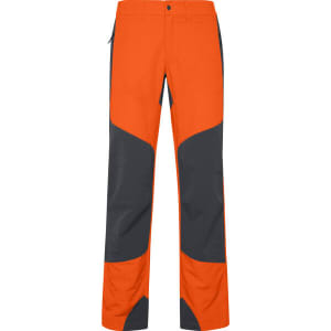 Bonati Hiking Trousers in bright orange and grey, featuring a logo and a sleek design suitable for outdoor activities.