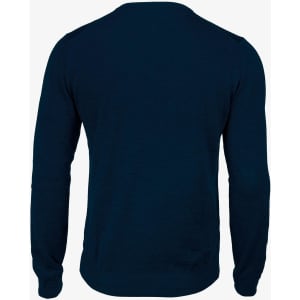 A dark navy blue men's jumper with a simple design, featuring long sleeves and a round neckline.