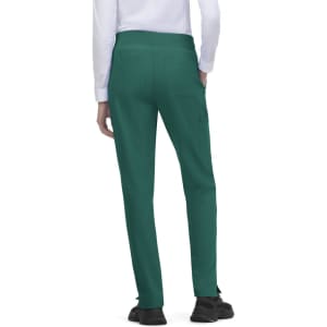 Atria Pant in deep green, featuring a casual fit and pockets, viewed from the back.