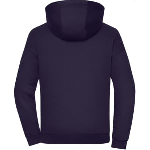An oversized unisex sweat hoody in a deep navy colour, featuring a spacious hood and long sleeves.