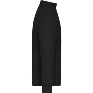 A black men's zip jacket featuring a stand-up collar and ribbed cuffs. The garment has a logo branding.