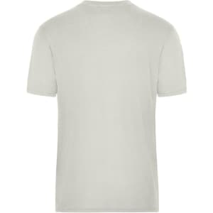 A grey men's workwear T-shirt with a simple, unembellished back design and short sleeves.