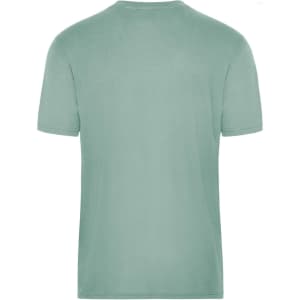 A green workwear t-shirt with a simple design and short sleeves, featuring a logo on the back.