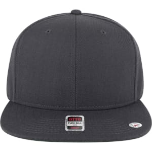 A six-panel mid-profile snapback cap with a green undervisor and a brand logo on the front.