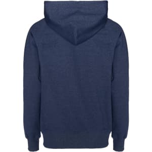 A navy hoodie with a hood and long sleeves, featuring a simple design and no visible logos.
