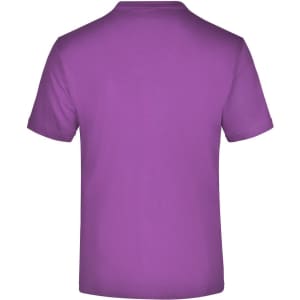 A purple t-shirt with a plain back design. The shirt has a simple cut and style.