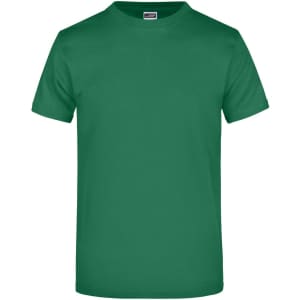 A green Round-T Heavy t-shirt displayed on a plain background. It features a logo on the label.