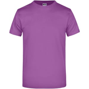 A purple Round-T Heavy T-shirt featuring a round neck and short sleeves, with a logo present.