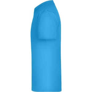 A bright blue Junior Basic-T t-shirt displayed from the side, featuring a plain design and short sleeves.