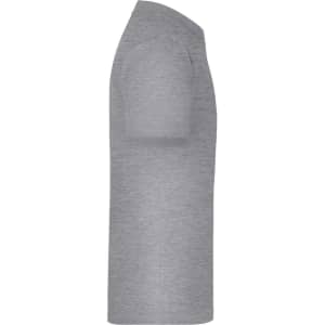 A grey short-sleeved T-shirt in a relaxed fit with a branding logo.
